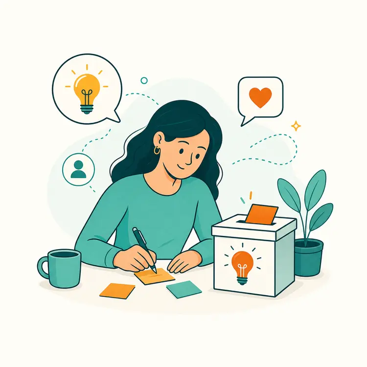 Suggestion box illustration